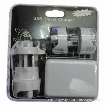 USB Travel Charger for iPad/iPhone, Smartphones, Mobile Phones